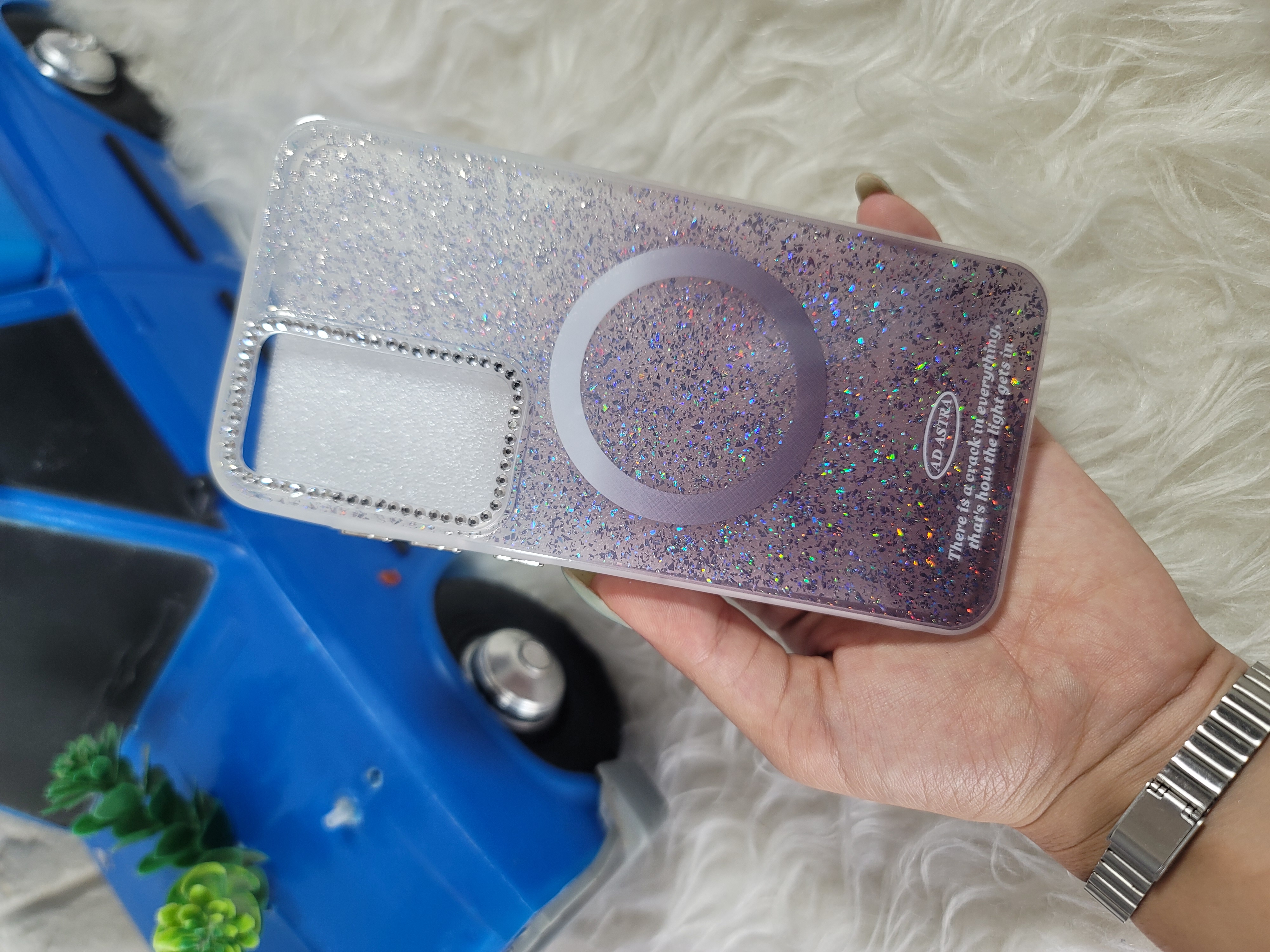 قاب گوشی a55 رزین لنز نگین