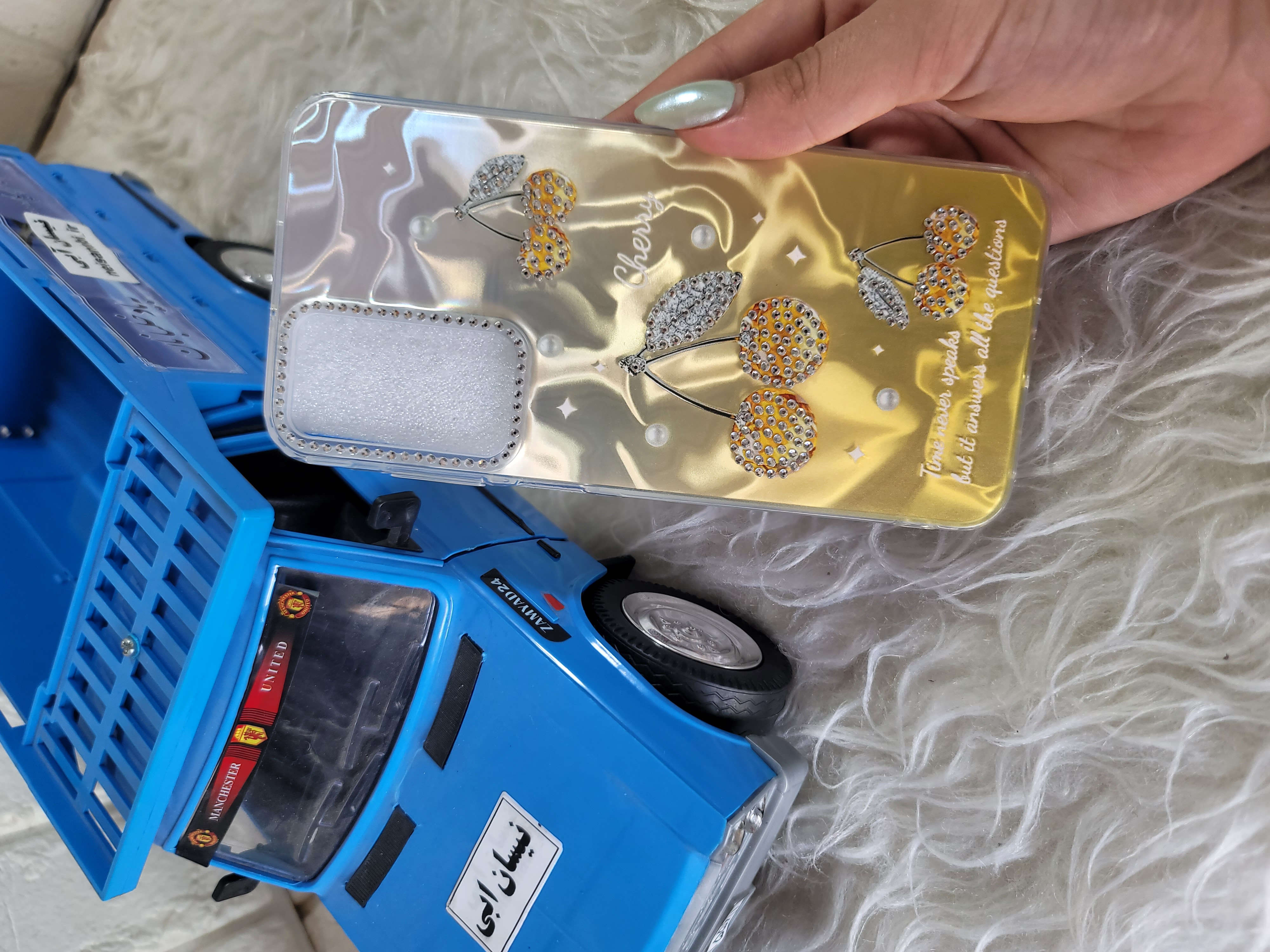 قاب گوشی سامسونگ a15 طرح آلبالویی نگینی