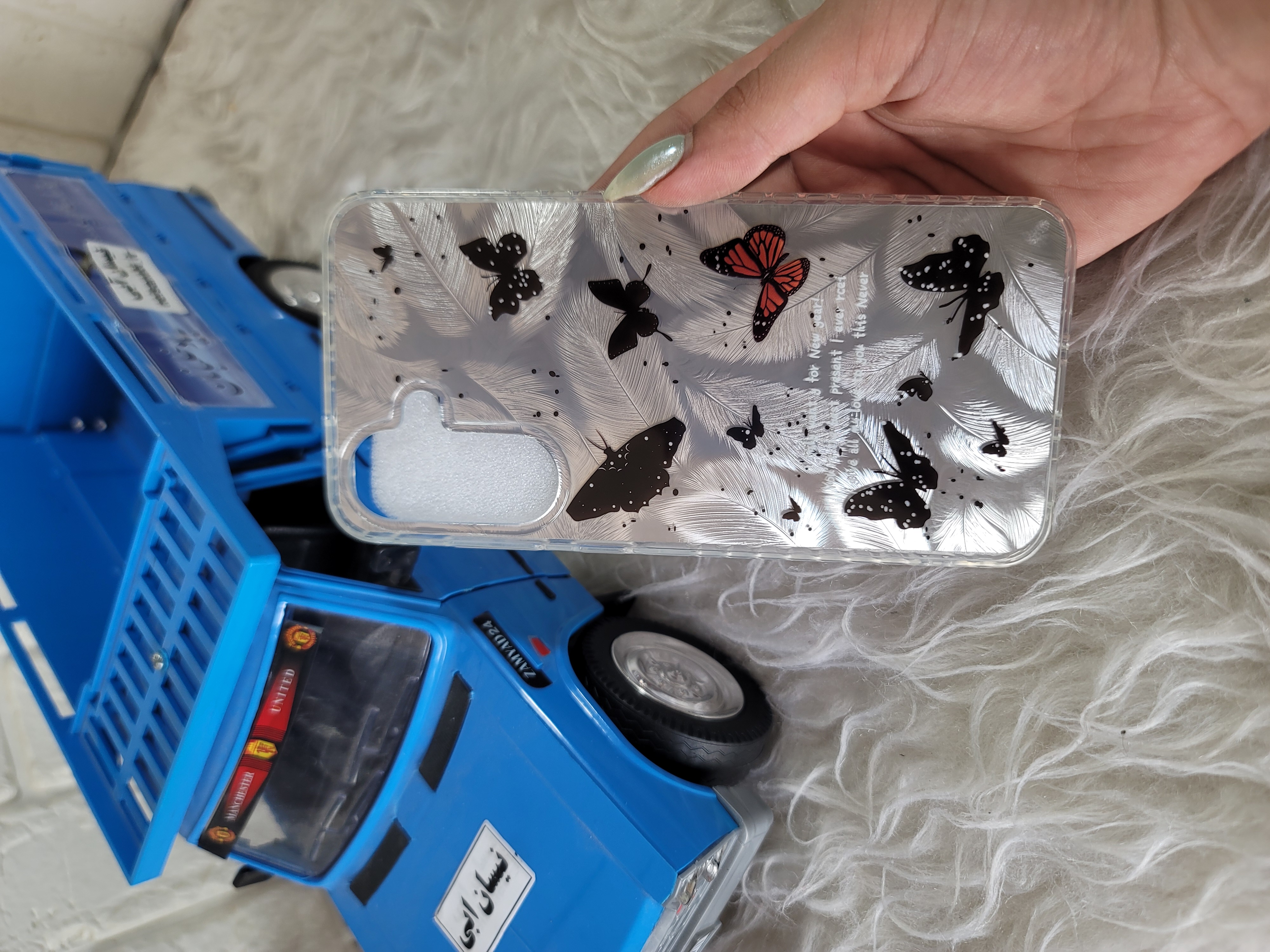 قاب گوشی سامسونگ a56 طرح imd پروانه مشکی