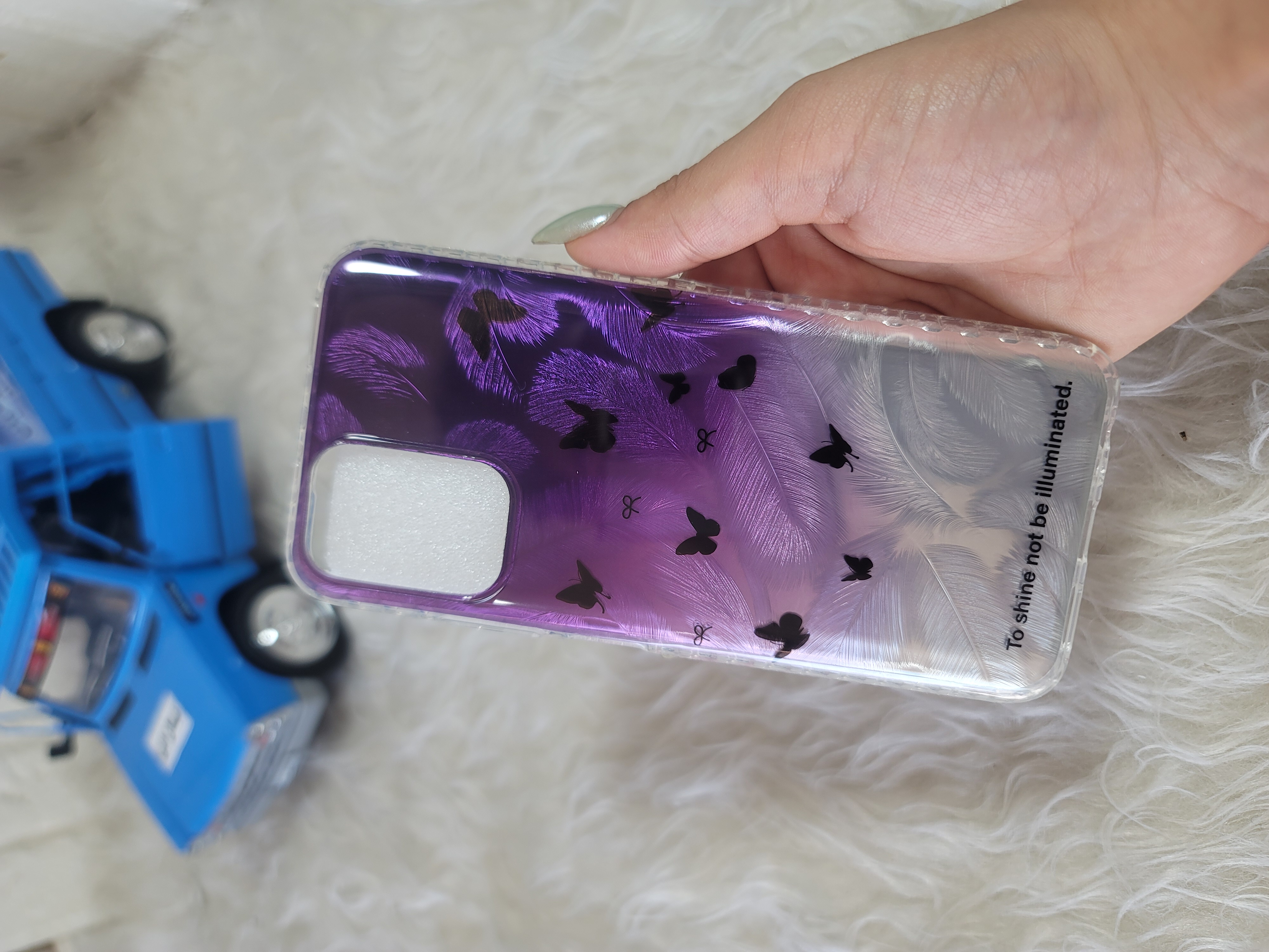 قاب گوشی شیائومی not 10 4g  طرح imd بنفش پروانه ای