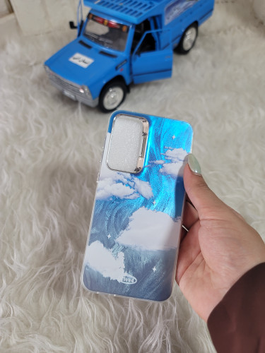 قاب گوشی سامسونگ S2۳ fe طرح براشی ابر آبی