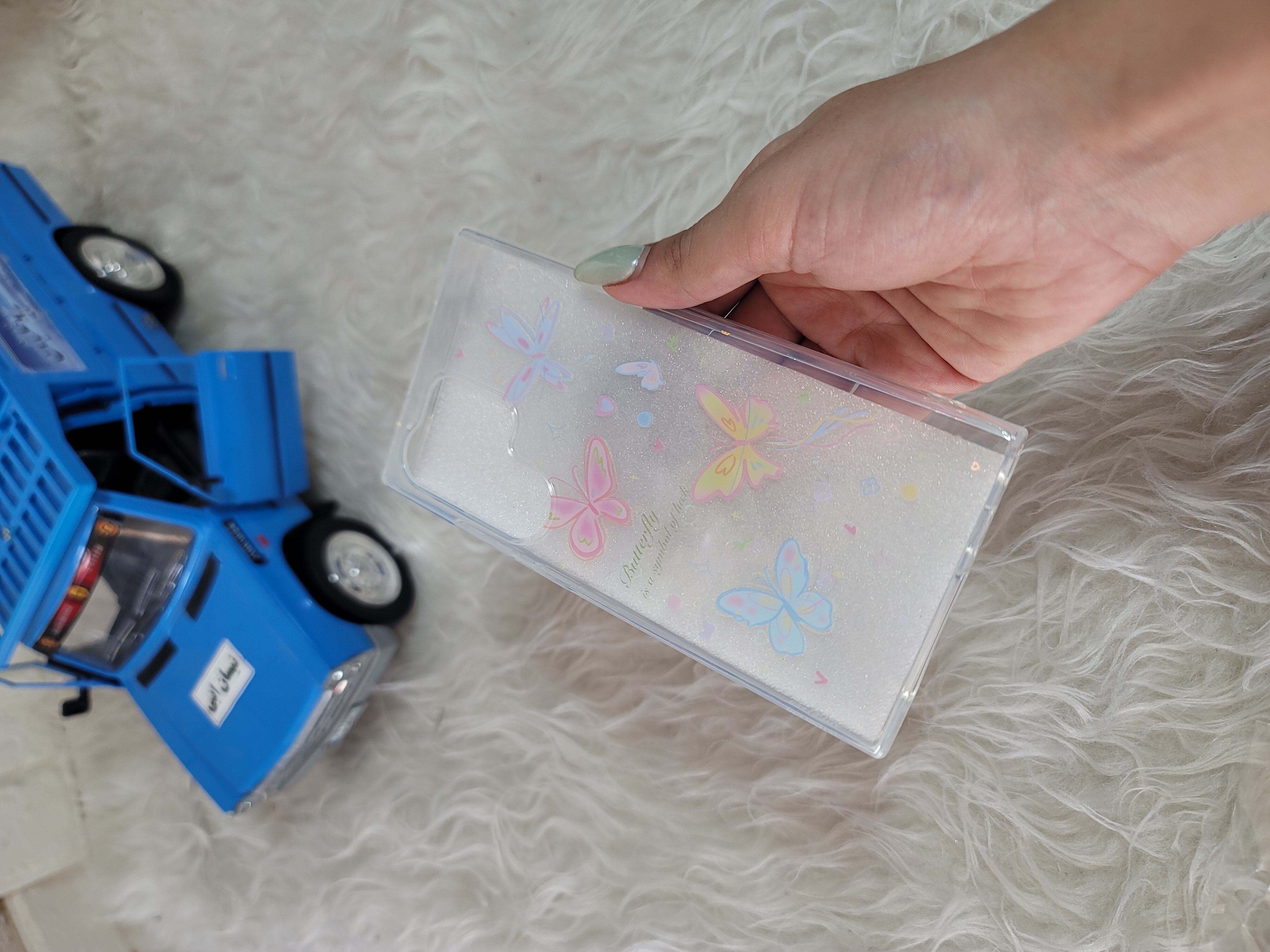 قاب گوشی سامسونگ s24 ultra طرح شفاف پروانه