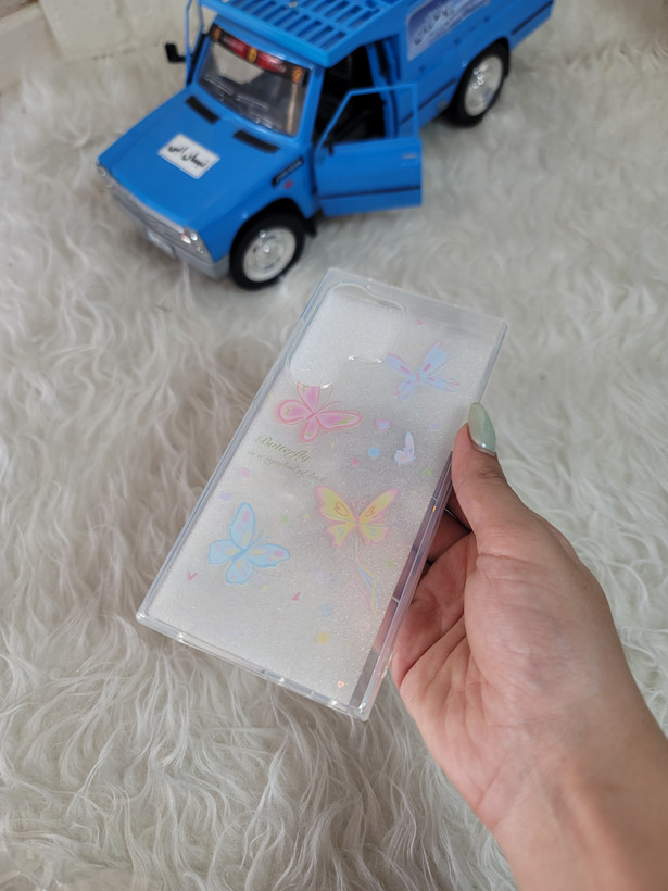 قاب گوشی سامسونگ s24 ultra طرح شفاف پروانه