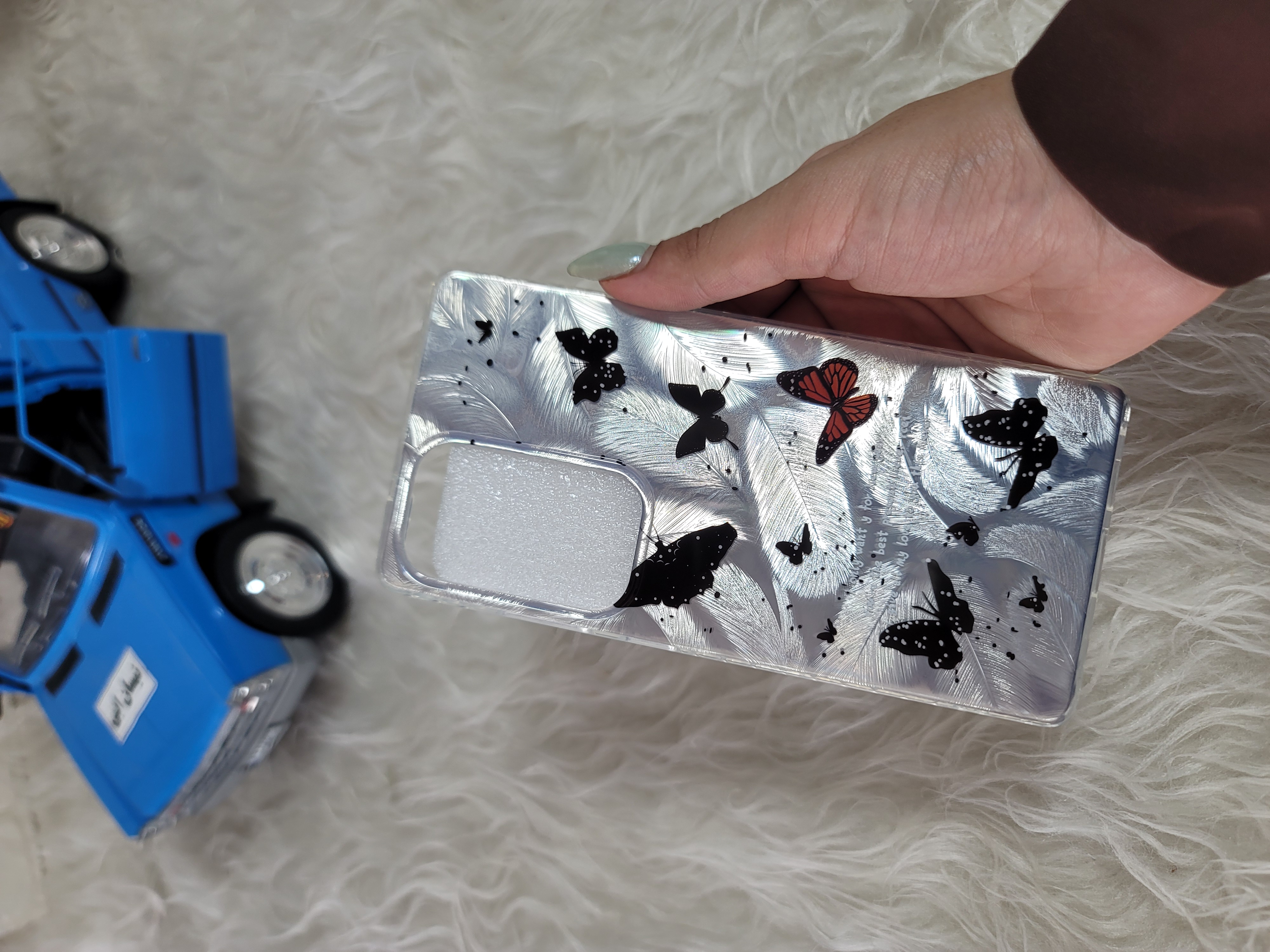 قاب گوشی سامسونگ s25 ultra طرح براشی براشی پروانه ای
