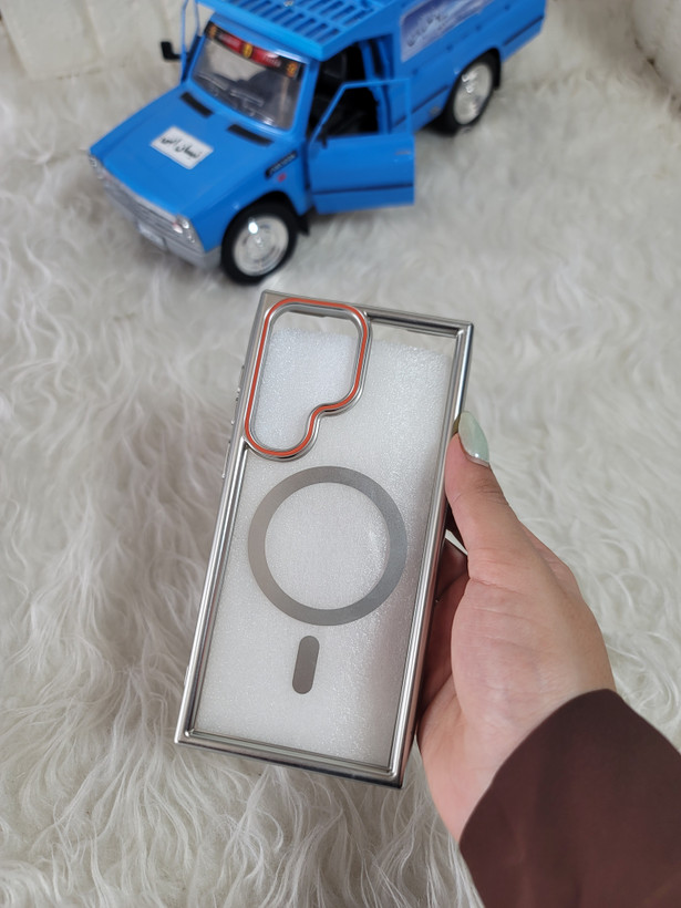 قاب گوشی سامسونگ s25 ultra طرح شفاف سیلور