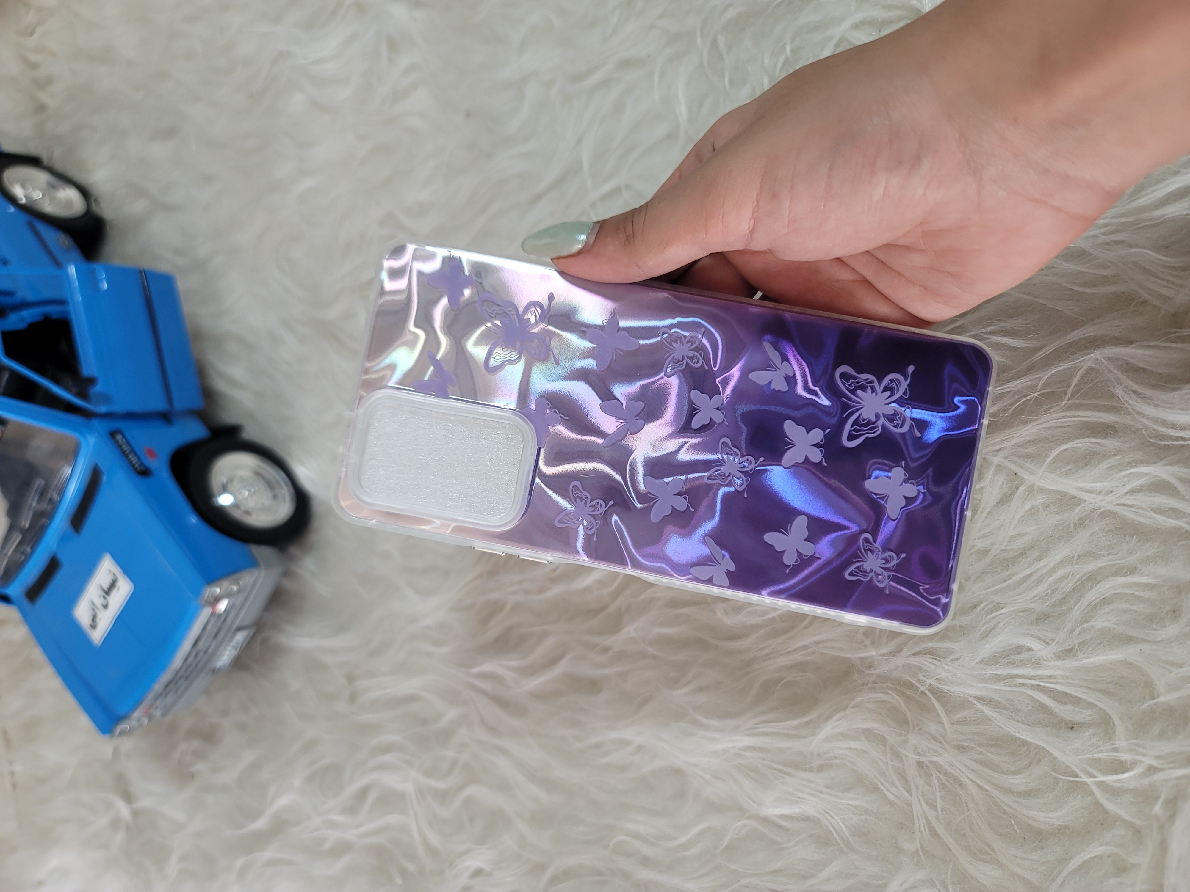 قاب گوشی شیائومی not 10 pro 4g طرح imd بنفش پروانه ای