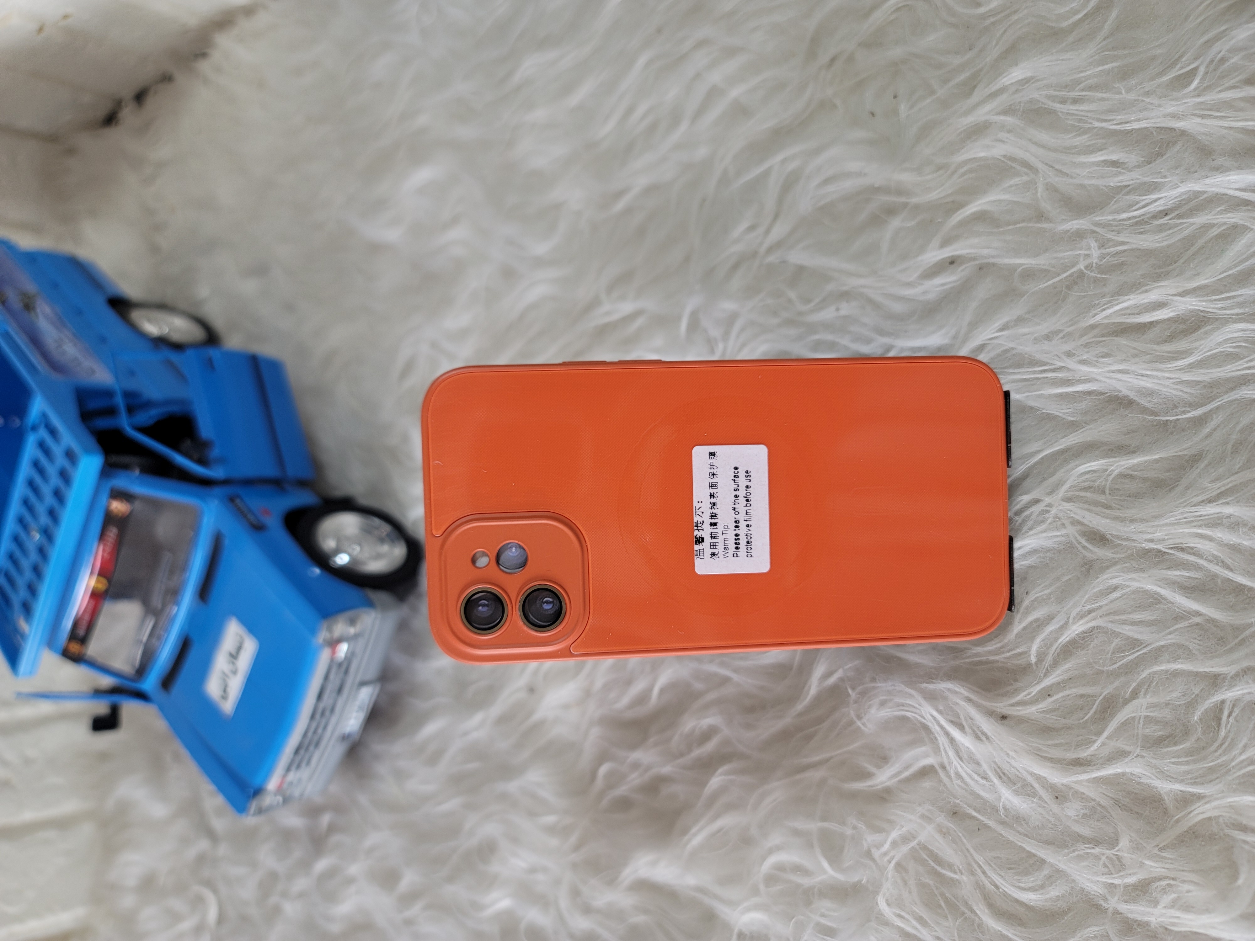 قاب گوشی آیفون  12 طرح نارنجی شفاف