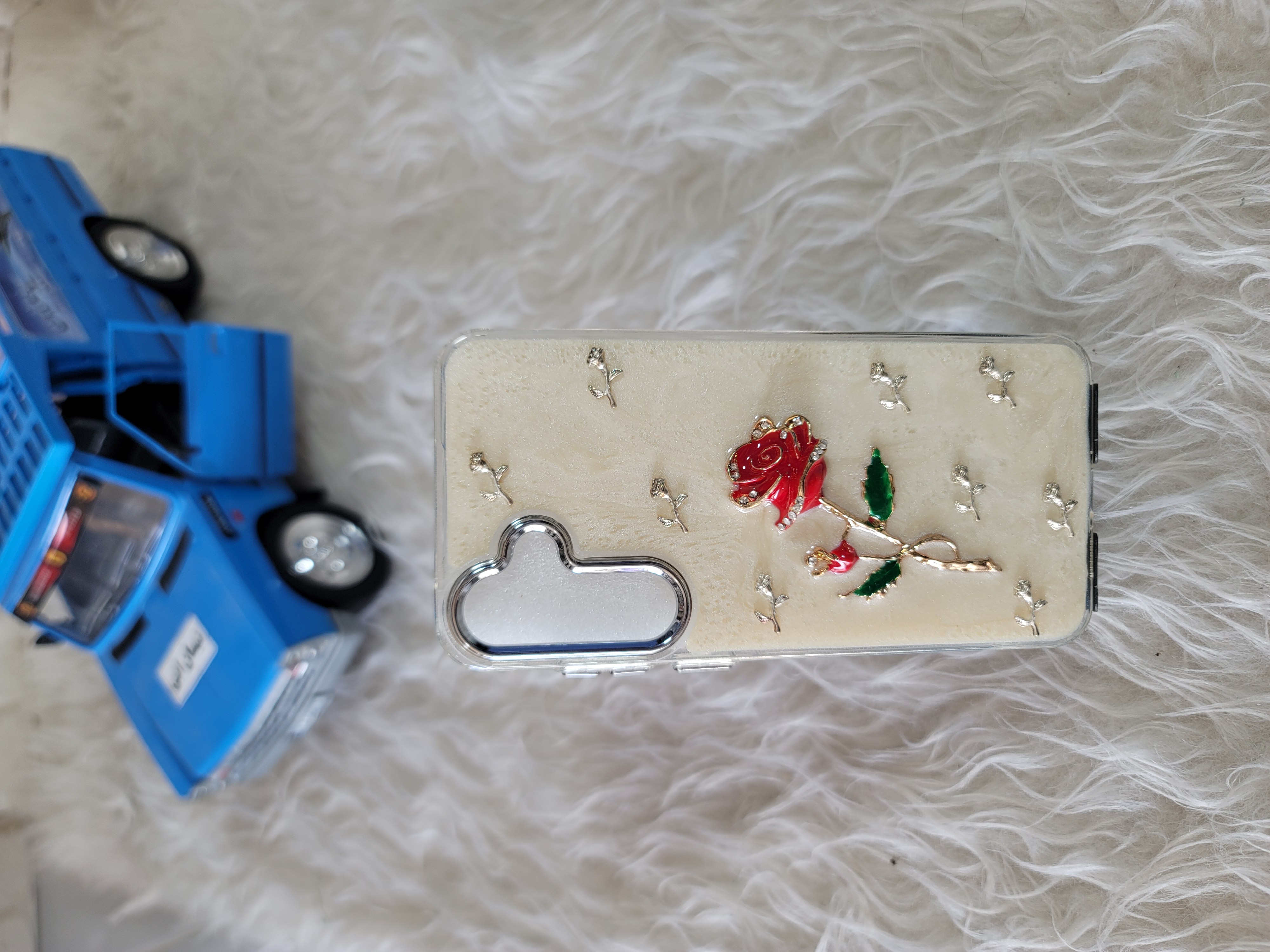 قاب گوشی سامسونگ a55 طرح گل سرخ برفی